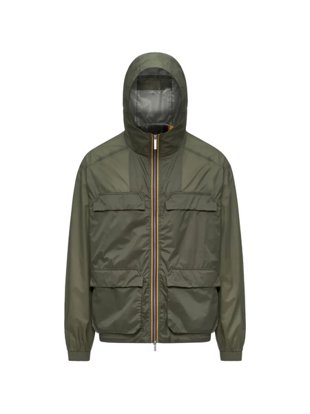  K-way Hooded Multi-pocket Jacket - Green 