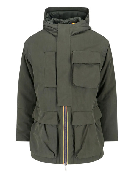  K-way Hooded Pocket Jacket - Green 