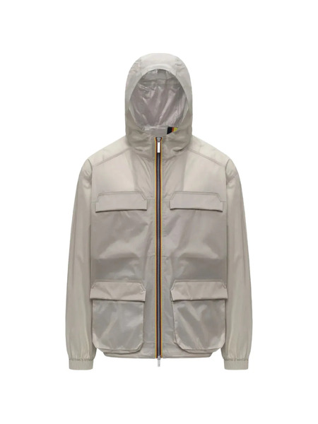  K-way Hooded Pocket Jacket - Neutrals 