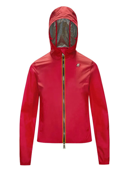  K-way Hooded Zip-front Jacket - Red 