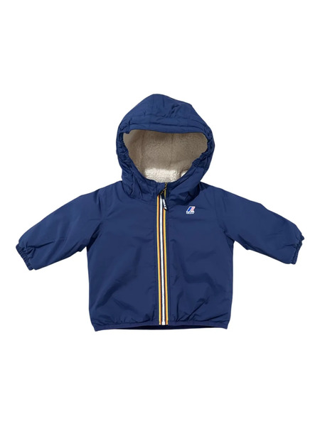  K Way Kids Hooded Fleece-lined Jacket - Blue 
