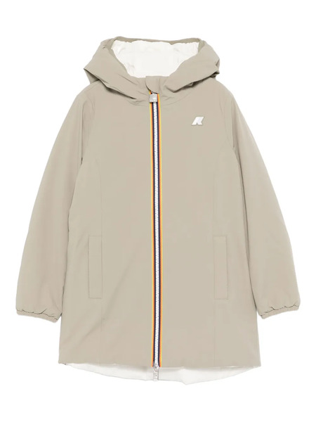  K Way Kids Hooded Zip-up Jacket - Neutrals 
