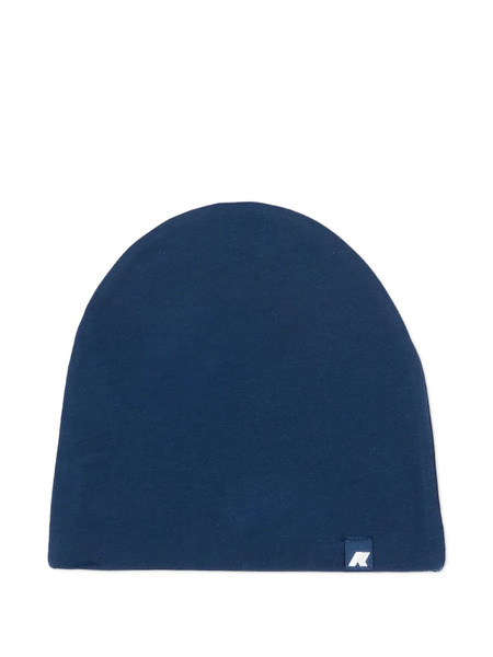  K Way Kids Logo-patch Beanie Hat - Blue 