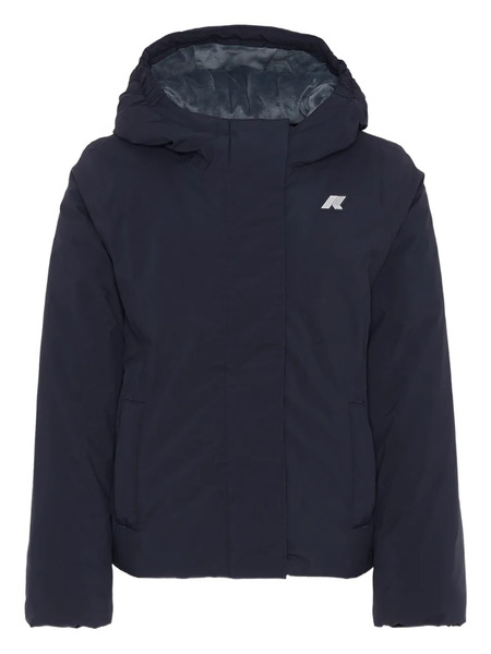  K Way Kids Logo-patch Hooded Jacket - Blue 