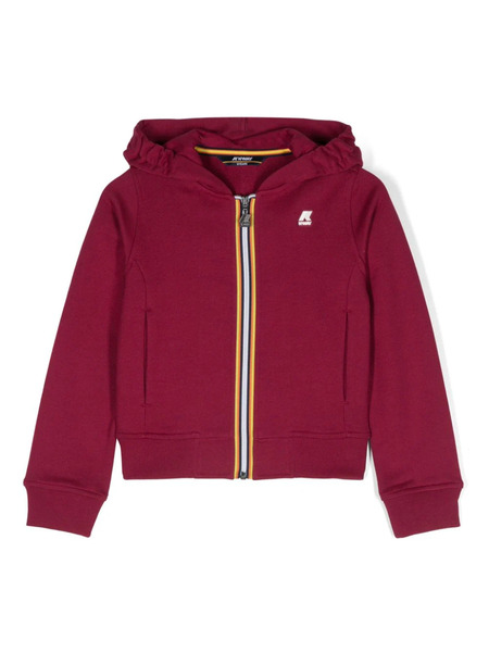  K Way Kids Logo-patch Zip-up Hoodie - Red 