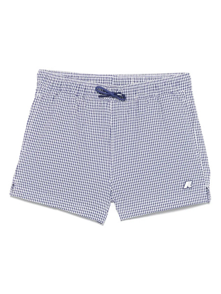  K Way Kids P.hazel Check Beach Shorts - Blue 
