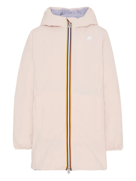  K Way Kids Reversible Padded Hooded Jacket - Neutrals 