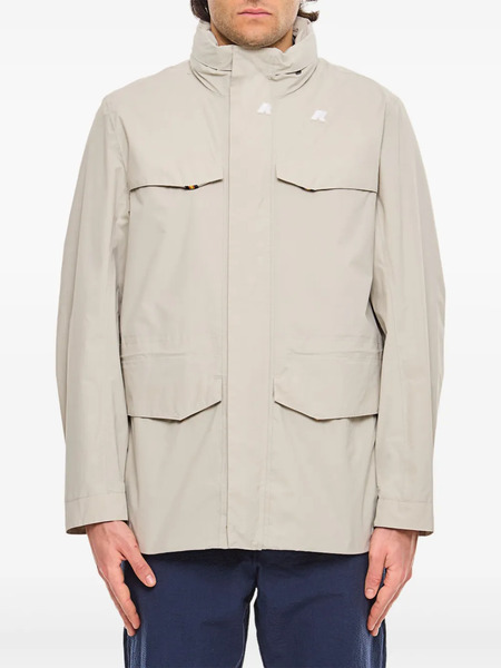  K-way Logo-patch Coat - Neutrals 