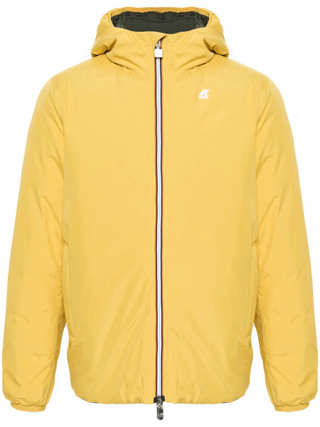  K-way Logo-patch Hooded Padded Jacket - Yellow 