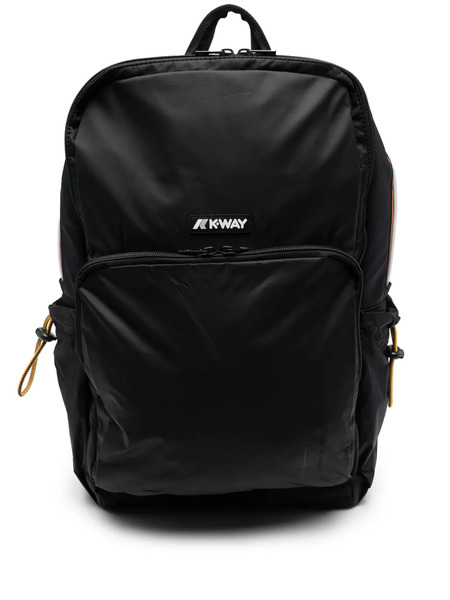  K-way Logo-patch Ripstop Padded Backpack - Black 