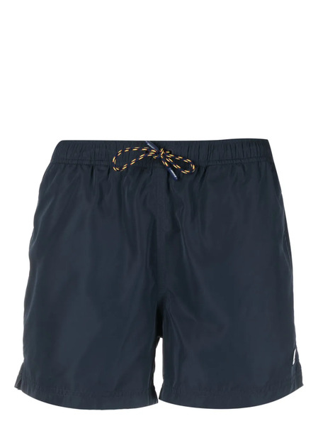  K-way Logo-patch Swim Shorts - Blue 