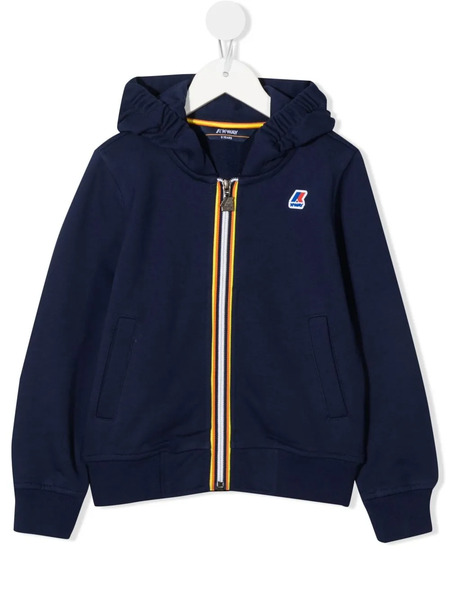  K-way Logo Zipped Bomber Jacket - Blue 