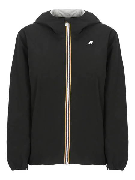  K-way Marguerite Hooded Zip-front Jacket - Black 