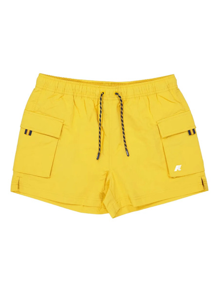  K-way Mellow Flap-pocket Drawstring Swim Shorts - Yellow 
