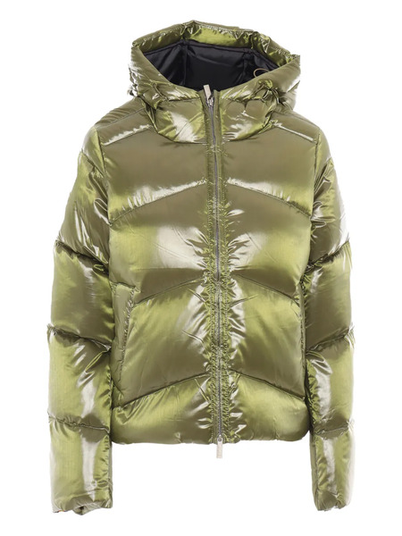  K-way Ninev Crystal-chintz Puffer Jacket - Green 