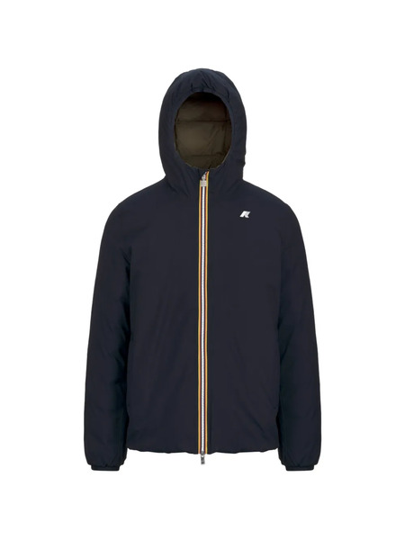  K-way Rubberised Logo Hooded Jacket - Blue 