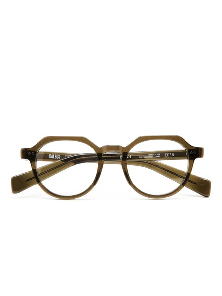  Kaleos Eden Geometric-frame Glasses - Brown 