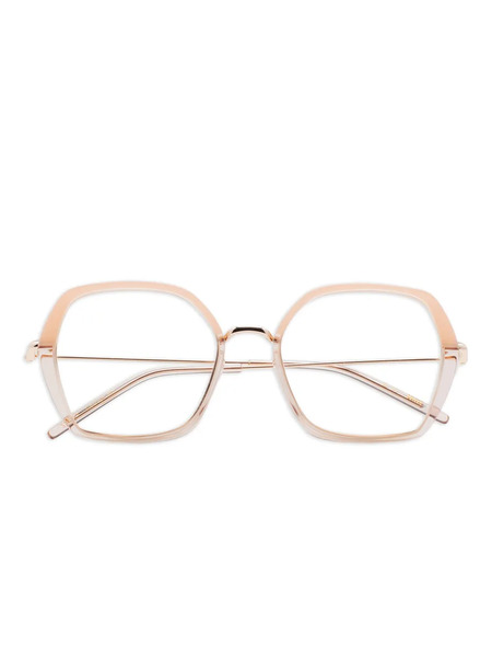  Kaleos Shetty Square-frame Clear-lens Glasses - Pink 