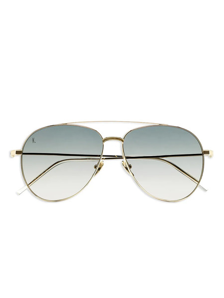  Kaleos Strauch Pilot-frame Sunglasses - Gold 