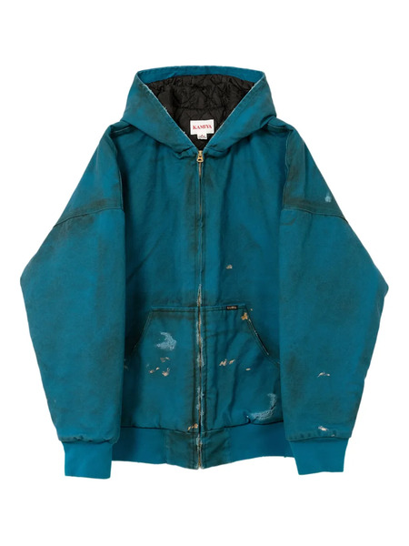  Kamiya Boro Distressed Zip-up Jacket - Blue 