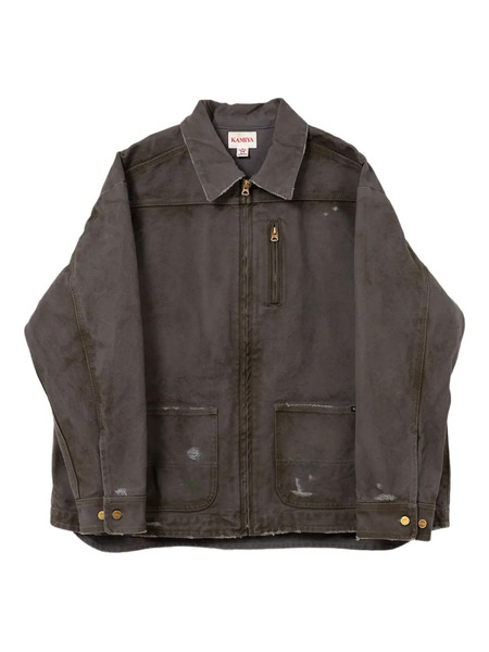  Kamiya Distressed Pocketed Denim Jacket - Grey 