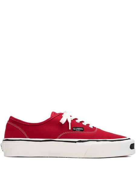  Kamiya Herc Canvas Lace-up Sneakers - Red 