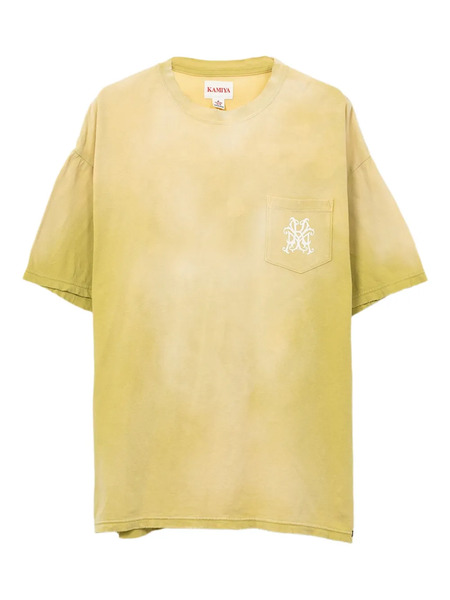  Kamiya Rose-embellished Pocket T-shirt - Yellow 