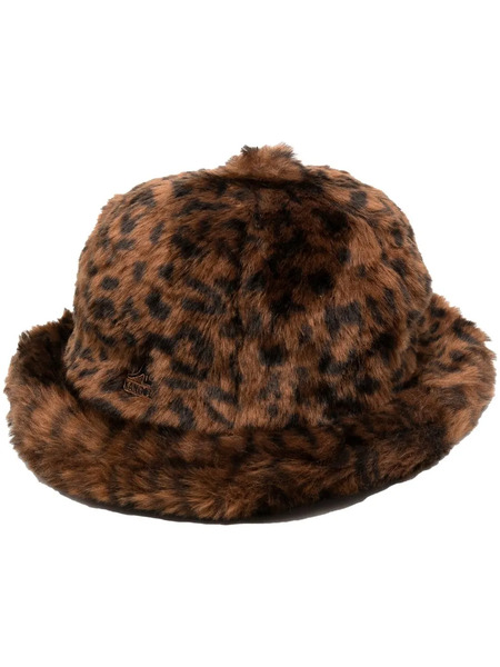  Kangol Faux-fur Logo-patch Hat - Brown 