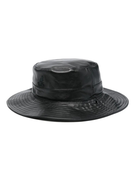  Kangol Faux-leather Hat - Black 