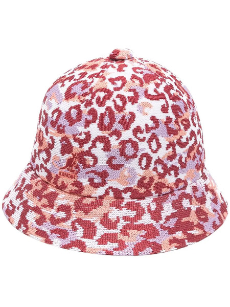  Kangol Leopard-print Bucket Hat - White 