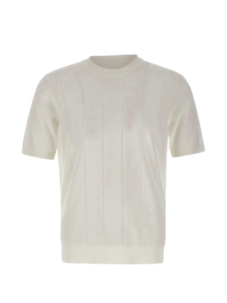  Kangra Ribbed Short-sleeve Sweater - White 