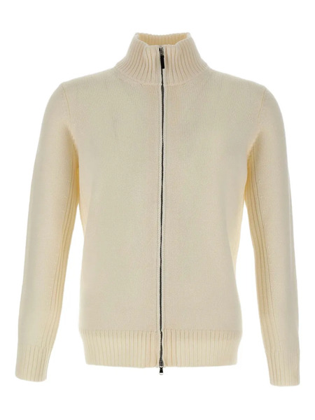  Kangra Ribbed Zip-front Cardigan - Neutrals 