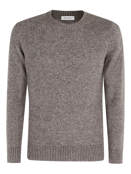  Kangra Round-neck Long-sleeve Sweater - Brown 