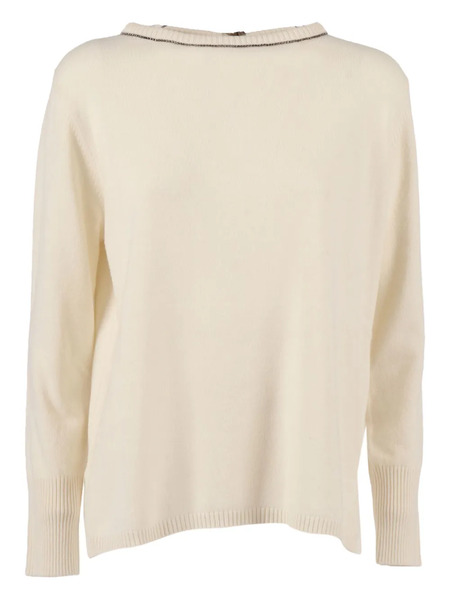 Kangra Trim Crew-neck Sweater - Neutrals 