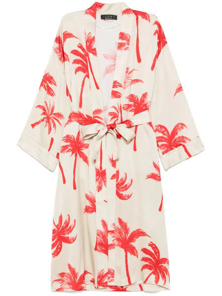  Kaos Palm Trees-printed Coat - Neutrals 