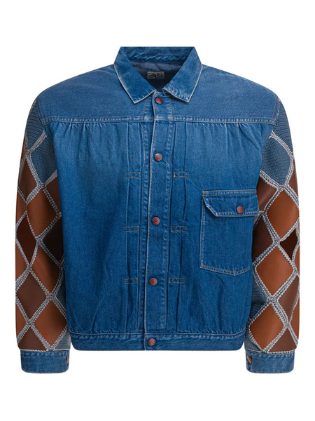  Kapital Panelled Denim Jacket - Blue 