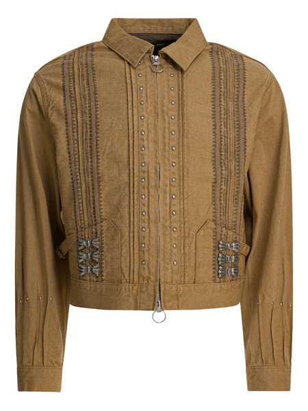  Kapital Pleated Studded Jacket - Brown 