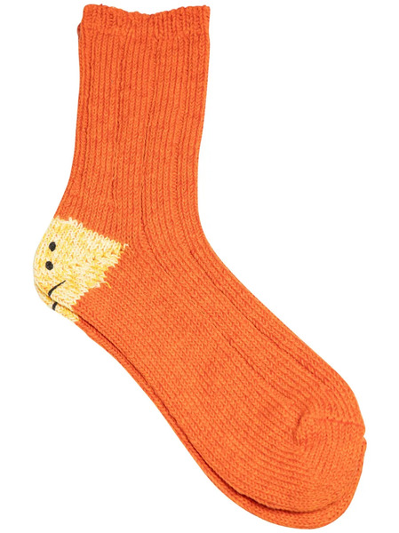  Kapital Rainbowy Happy Heel Socks - Orange 