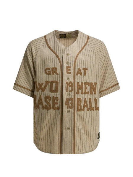  Kapital Short-sleeve Pinstripe Shirt - Neutrals 