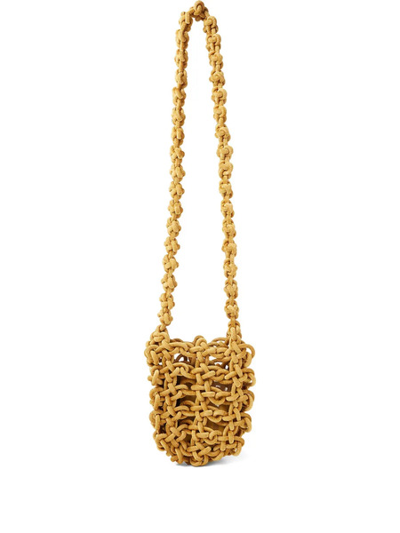  Kara Velvet Knot Shoulder Bag - Yellow 