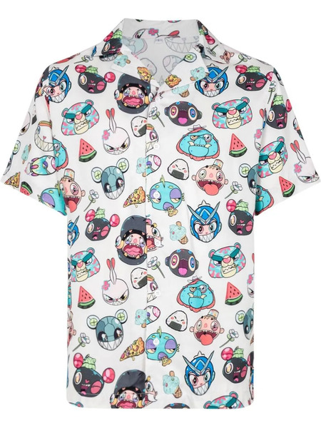  Karafuru Button-up Short-sleeve Shirt - White 