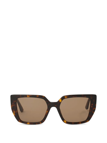  Karl Lagerfeld Autograph Logo Rectangle Sunglasses - Brown 