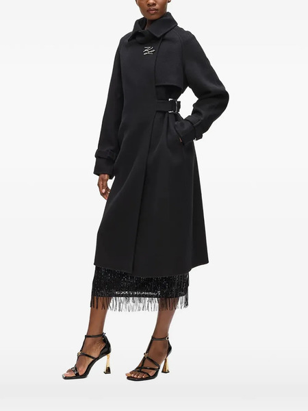  Karl Lagerfeld Belted Coat - Black 
