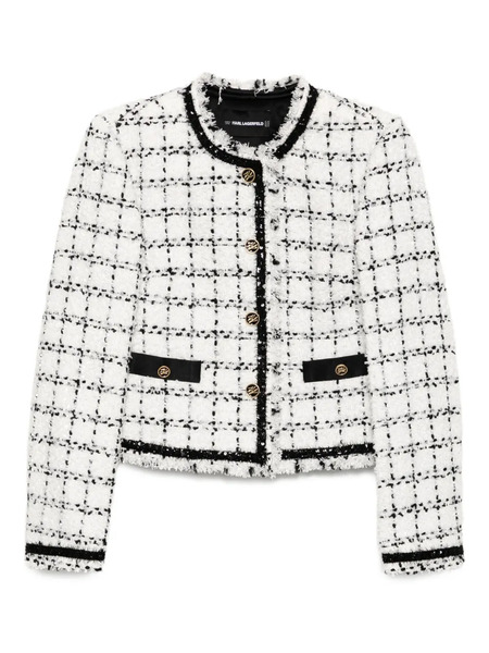  Karl Lagerfeld Boucle Blazer - White 
