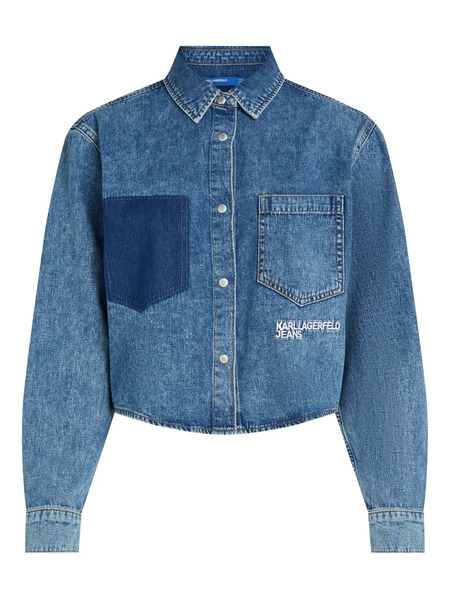  Karl Lagerfeld Boxy Denim Shirt - Blue 