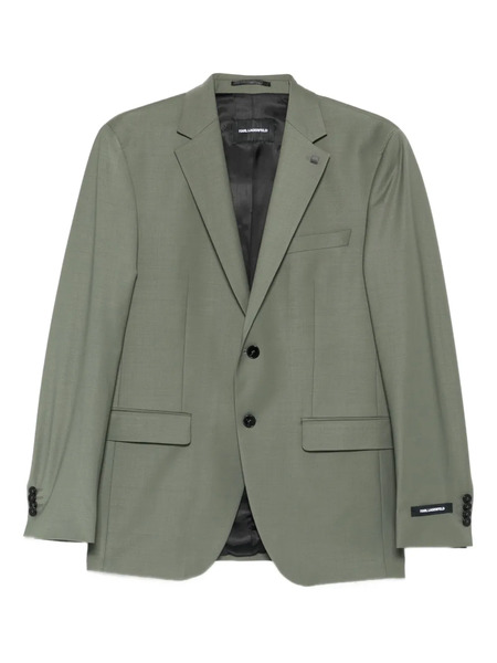  Karl Lagerfeld Button Notch-lapel Blazer - Green 