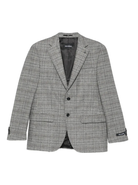  Karl Lagerfeld Checked Two-button Jacket - Grey 