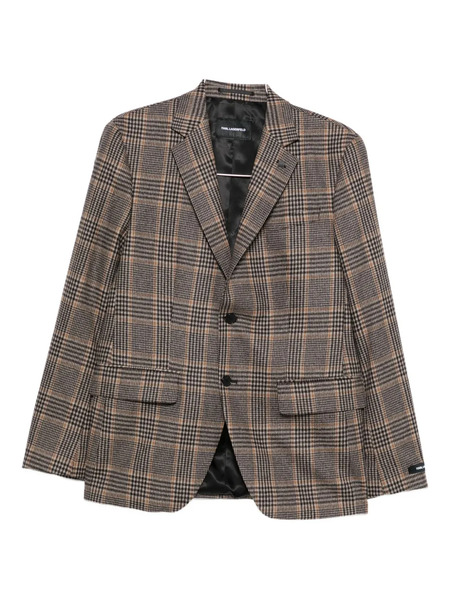  Karl Lagerfeld Checked Wool Jacket - Brown 