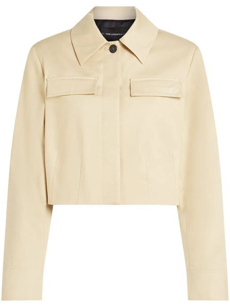  Karl Lagerfeld Cropped Blouson Jacket - Neutrals 