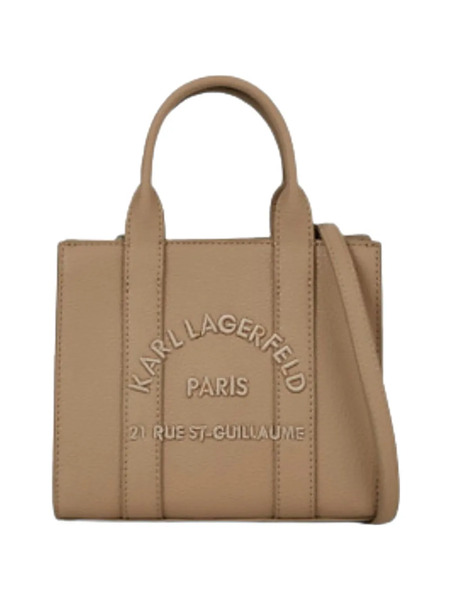  Karl Lagerfeld Embossed Square Tote - Neutrals 